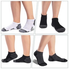 COOVAN 10 Pairs Mens Low Cut Socks Men 10 Pack Comfort Cushion Casual Socks