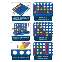 Connect 4 Four In A Row Board Game Kids Family Travel Educational Toy