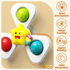 SpringFlower Baby Toys 0-6-12-18 Months,Suction Cup Spinner Toys,Baby Bath To…