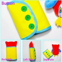 Soft Polyester Owl Toys for Toddlers: Lace, Snap, Button, Zip Skills Learning