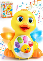 Baby Toys Duck, Infant Dancing Crawling Musical Toys 18+ Months, Tummy Time Ligh