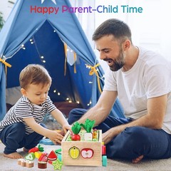 Toddlers Montessori Wooden Educational Toys for Baby Boys Girls Age 1 2 3 Year O