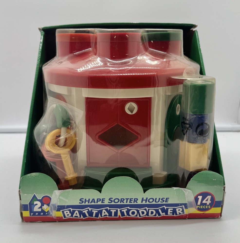 NIB Battat Shape Sorter House Toy Color and Shape Sorting 6 Keys 12 Shapes New