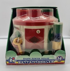 NIB Battat Shape Sorter House Toy Color and Shape Sorting 6 Keys 12 Shapes New