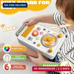 Montessori Toy Busy Board for 1 Year Old, Airplane Essential Travel Toys Roadtri