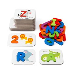 Coogam Numbers and Alphabets Flash Cards Set – ABC Wooden Lette… FAST USA SHIP