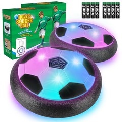 Ocditikl 2 Pack Hover Soccer Ball with 8 Pcs Batteries Air Floating Soccer To…