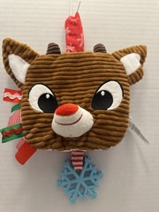 2024 Rudolph The Red Nosed Reindeer Stroller CarSeat Attach Teether Crinkle Book