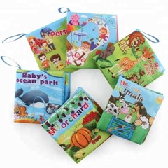 Baby Soft Cloth Books, Educational Activity Crinkle Books -Set of 6.