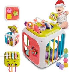 7 in 1 Baby Toys 6 to 12 Months Activity Cube Montessori Toys for 1