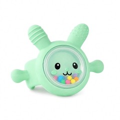 Joyfulia Baby Teether Toy, Silicone Teething Toys with Rattle for Babies Sage