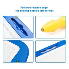 Magnetic Drawing Board for Toddlers – Etch & Sketch Pad with 4 Stamps, 16×13 in,