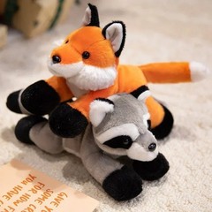22cm Forest Animal Plush Toy – Lion Tiger Fox Deer Zebra Stuffed Animal Gift