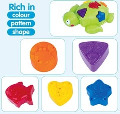 Turtle Baby Shape Sorter Toy with 6 Colorful Blocks, Sorting & Matching Puzzle