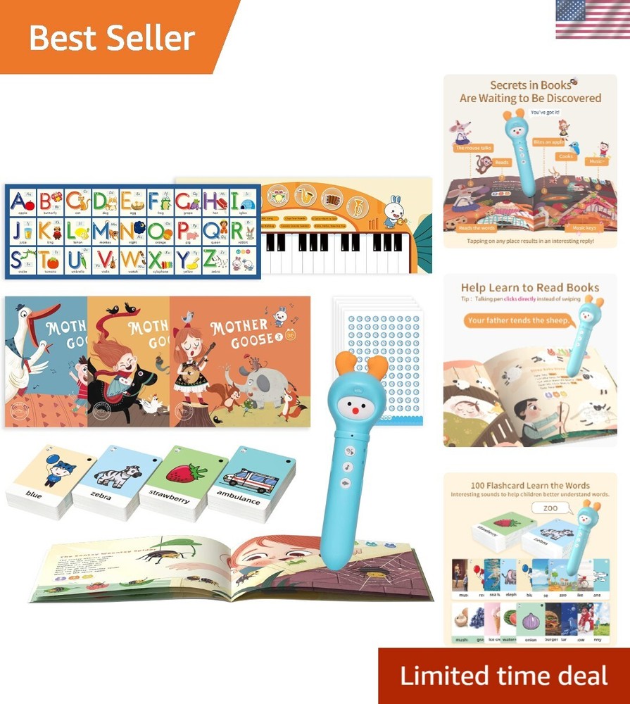Learning Educational Toys for Toddlers 2-3-4-5-6, Interactive Reading Pen Set…