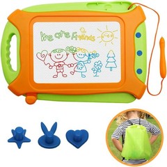 Multicolored Magnetic Drawing Board for Creative Toddlers – Includes Stamps!