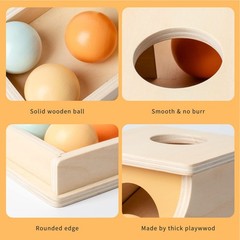 Busy edition Montessori Toys for Babies 6-12 Months Object Permanence Box Woo…