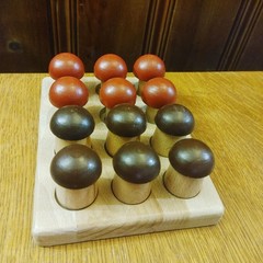 Montessori Wooden Mushroom Peg Sorting Game Child Educational Toy Solid Beech