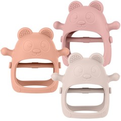 Eascrozn 3 Pack Baby Teething Toys for 3-6 6-12 Months, Food Grade Purple