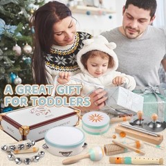 Baby Musical Instruments – Montessori Musical Toys for Toddlers 1-3, Neutral