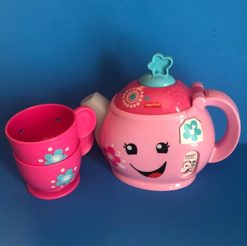 Fisher Price Laugh & Learn Say Please Musical Singing Teapot with 2 cups. WORKS