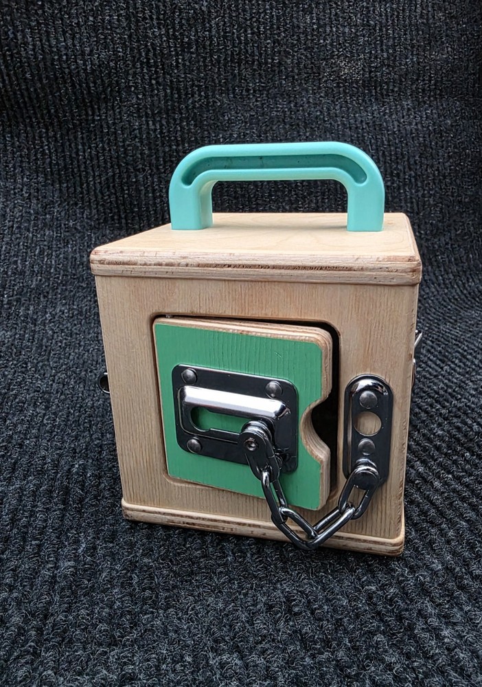 Lovevery Wooden Lock Box Latches Montessori Toy The Pioneer Play Kit