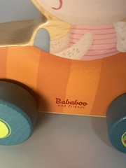 Bababoo Bunny Pippa Wooden Push & Pull Multi-Sensory Toy for Babies 10 Months+