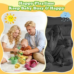 Baby Toys 6–12 Months, 16PCS My First Fruit Vegetable Sensory Toys for Babies…