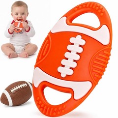 Baby Teething Toys Silicone Football-Themed Teether Over 3 Months Brown