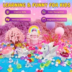 Terrarium Crafts Kit for Kids-LED Night Light Up & Remote Birthday Unicorn
