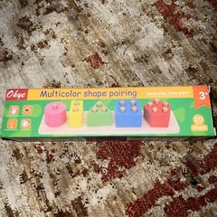 Wooden Sorting&Stacking Toys for Toodlers Wood City Educational Shape Color