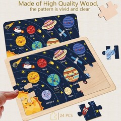 Puzzles for Kids Ages 3-5 Years Set of 3 Packs with 36-Piece Wood Jigsaw Puzzles