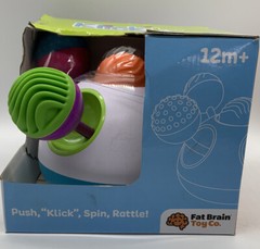 Fat Brain Klickity Colorful Baby Toy Sensory Ball For Hand Eye Coordination New