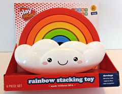 Rainbow Stacking Toy 6 Piece Set Ages 6 Months and Up NIB