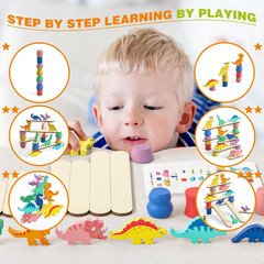 Montessori Dinosaur Toys for 1 2 3 4 Year Old Toddlers, Preschool Education Toys