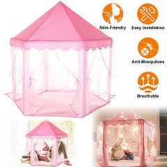 Pop Up Princess Tent with Light, Toys for 1 2 3 Year Old Girl Birthday Gift