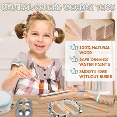 Baby Musical Instruments – Montessori Musical Toys for Toddlers 1-3, Neutral