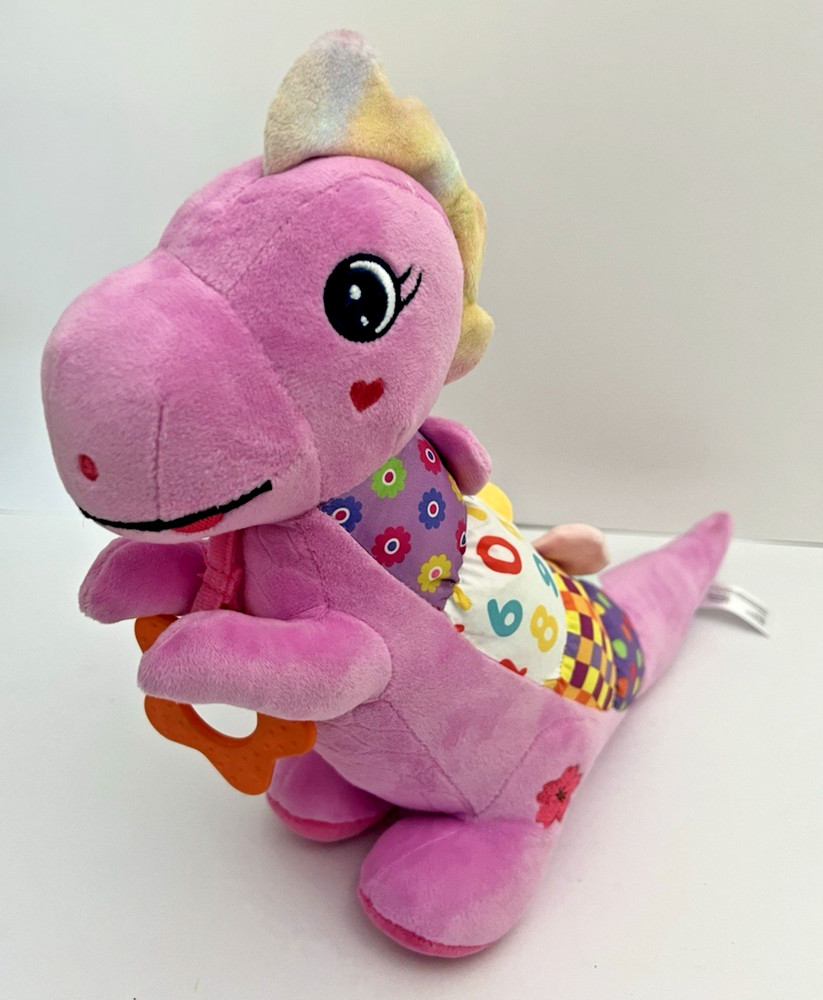 Baby Dinosaur Toy Musical, Crinkle, Teether & Rattle Infant Sensory 12″ Plush