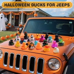 Halloween Ducks for Jeeps – 36Pcs Bulk Rubber 2 inch, Multicolored