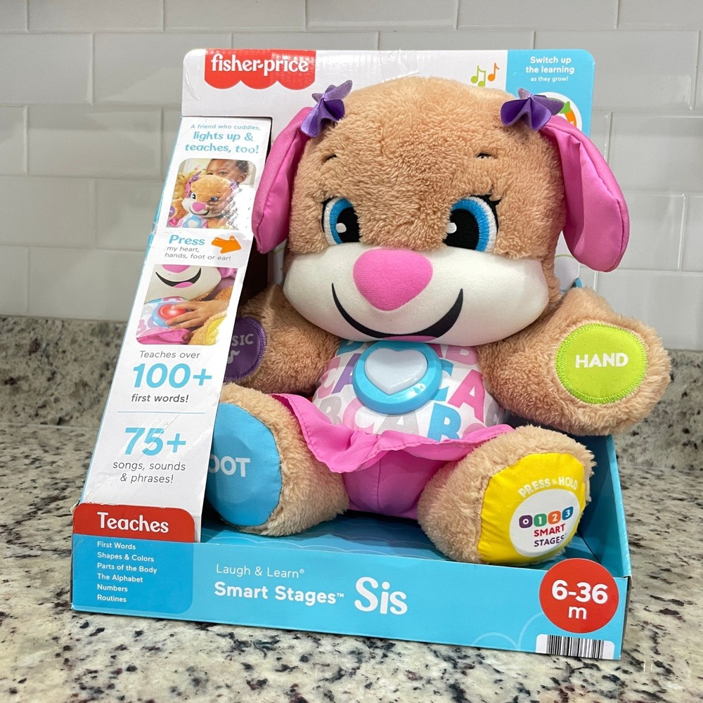 Fisher Price Laugh & Learn Smart Stages Sis Puppy Musical Plush Toy FDF22 New