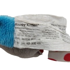 Edushape Happy Kitten Plush Stuffed Animal Polka Dot Lovey cat grey white