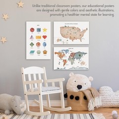 Educational Posters for Toddlers 11×17″ Set of 12 – Learning Preschool Poster…