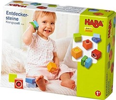 Beech Wood Discovery Blocks Squeaking Clacking Rattling Sound Toys 6 Pack