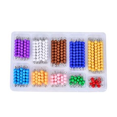 Montessori Math Toys Material for Toddlers 10 Sets of Colord Bead Chains 1-10
