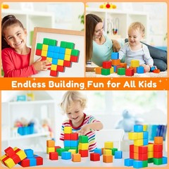 Magnetic Building Blocks 32PCS STEM Montessori Magnet Cubes for Toddlers Age 3-5