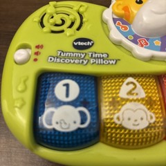 VTech Tummy Time Discovery Pillow Educational Electronic Learning Toy green