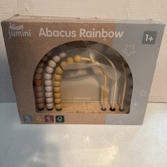 Jumini Wooden Rainbow Counting Toy Neutral Baby Toddler Bead Abacus Montessori