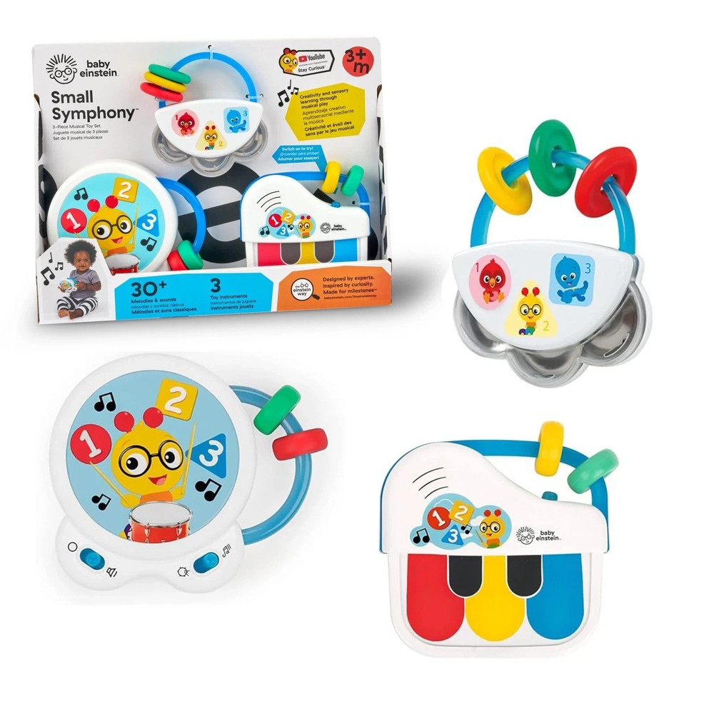 NEW Baby Einstein Small Symphony 3-Piece Musical Learning Toy Instrument Set