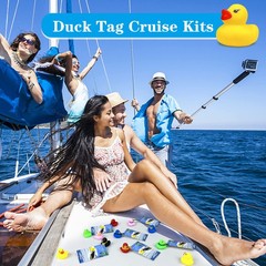 72 PCS Duck Cruise Kits Duck Tags Bands for Hiding Carnival, Duck Card Tags..