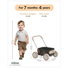 PULA Baby Push Walker with Wheels Toddler Wagon for First Learner Baby Toys 6…
